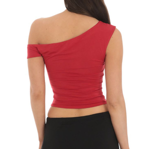 GRACE COLLECTION T-shirt en molleton vert pour femme, col rond, manches courtes, coupe décontractée, séchage rapide, coupe courte, toutes saisons, 220g - Product Image 4