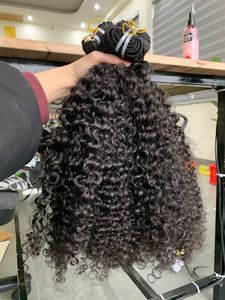 Extensions de cheveux humains vierges Remy vietnamiens doux et lisses birmans bouclés en vrac cheveux tissage perruques dentelle matière première trame unique - Product Image 6