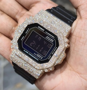 Reloj Digital con Incrustaciones de Diamantes de Imitación en Oro Rosa, Joyería Hip Hop de Lujo, Reloj de Pulsera con Diamantes para Hombre y Mujer - Product Image 3