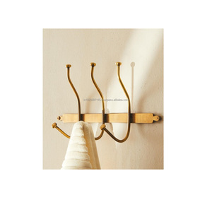 Unique designer metal hooks for wall <b>storage</b> in living rooms bedrooms or bathrooms with handcrafted aesthetic appeal - Product Image 5