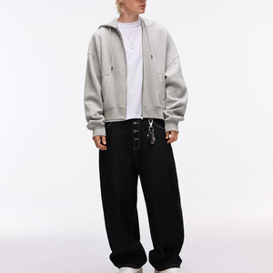 2026 Manufacture High Quality Custom Heavyweight 100% Cotton French Terry Plain Vintage Pullover Hoodie Clothing Sweatshirt - Product Image 4