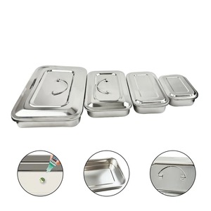 Plateau médical en acier inoxydable pour clinique, instrument de laboratoire, plateau réniforme moyen 8 pouces, plateau réniforme argenté, bassin anti-éméteuse pour tatouage esthétique - Product Image 2