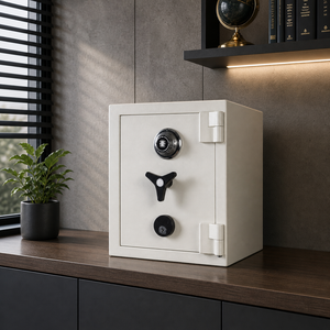 Compact Steel Security <b>Box</b> <b>with</b> Dual <b>Lock</b> System Large Capacity Home Use AX-081 - Product Image 1