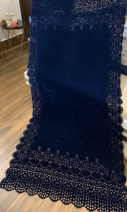 2023 colección de Bodas de lujo indio pakistaní último chal pesado de terciopelo con corte láser Venta caliente desgaste de fiesta para adultos - Product Image 3