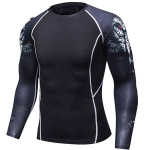 Custom Compression Long Sleeve Rash Guard for Men – MMA-Inspired <b>Performance</b> <b>Wear</b> - Product Image 3