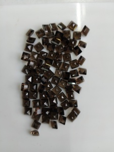 Cuarzo Ahumado Natural de 5MM, Corte Cuadrado Escalonado, Gema Suelta de la Mejor Calidad para Joyería y Fabricación de Collares - Product Image 2