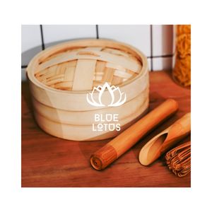 Vaporera de Bambú, la Más Vendida, para una Preparación Saludable de Mariscos y Arroz Tradicional, Calidad Premium, Ecológica, en Oferta - Product Image 1
