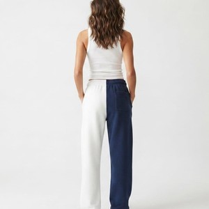 Best Selling Women Two Tone Wide Leg Sweatpants Color Block Drawstring Waist Casual <b>Lounge</b> <b>Pants</b> <b>Ladies</b> Jogger Custom Logo - Product Image 4