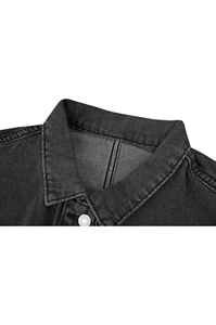 Cropped Raw Hem Denim Vest – Fashionable Women’s Sleeveless <b>Trucker</b> <b>Jacket</b> for Summer - Product Image 3