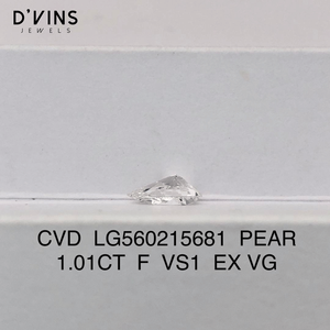 Wholesale Price Jewelry 1CT Pear Cut Lab Grown Diamond Filled Color F <b>Cluster</b> Engagement Wedding Ring Making - Product Image 2