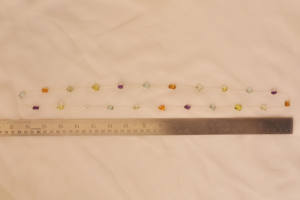 Collier en chaîne avec pierres semi-précieuses multiples serties, en argent sterling 925, style tendance, vente en gros - Product Image 3