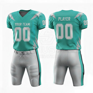 Uniforme de Fútbol Americano Personalizado para Hombres Adultos - Transpirable, de Alta Calidad, con Logotipo de Color Personalizado, 100% Poliéster, Talla Personalizada - Product Image 5