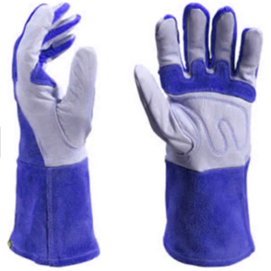 Gants de soudage TIG industriels robustes de qualité supérieure avec protection renforcée de la paume en cuir pleine fleur et croûte de vachette - Product Image 6