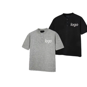 Polo pour homme à col montant personnalisable, boutonné, de haute qualité, en coton respirant, décontracté, pour l'été - Product Image 1