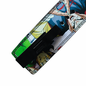 Ceinture de musculation en cuir de vachette de haute qualité, design personnalisé, logo imprimé, design anime, robuste, antidérapante, unisexe - Product Image 5