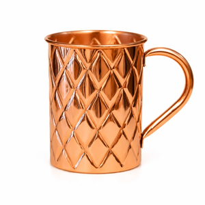Taza Moscow Mule de Cobre Puro Clásica de Lujo FAIZA CRAFT, Personalizada Directo de Fábrica, Ecológica, con Revestimiento de Acero Inoxidable - Product Image 6
