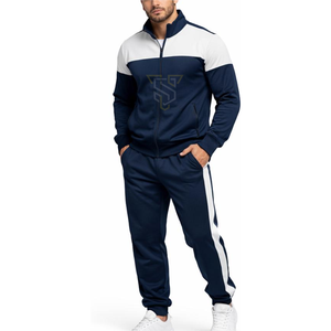 Ensembles de survêtements sportifs et élégants pour hommes, unis, décontractés, avec logo personnalisé, respirants, légers, grandes tailles - Product Image 1