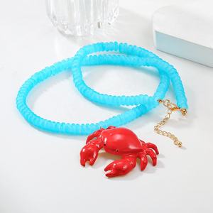 Collier de perles irrégulières en résine faites à la main, multicolores, bijoux de mode, artisanat moulé, pour femmes et filles - Meilleures ventes - Product Image 5