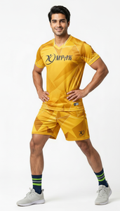 Ensemble maillot et short de volley-ball personnalisé en turquoise à rayures tigrées, séchage rapide, uniforme d'équipe, sublimation, vêtements de sport OEM en gros - Product Image 5