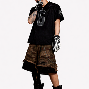 Jersey de Fútbol Americano para Hombre, Calidad Premium OEM, Negro, Malla, Estilo Urbano, Bordado con Número, Servicios OEM Personalizados - Product Image 1