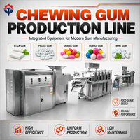 Complete automatische bubblegum productielijn voor commerciële gumbproductie, hoge capaciteit bubblegum productielijn
