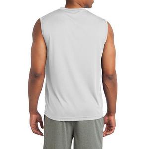 T-shirt sans manches pour homme en coton de qualité supérieure, logo personnalisé, coupe slim, t-shirt uni pour homme, t-shirts de sport - Product Image 2