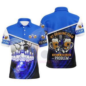 เสื้อโปโลชายพิมพ์ลายแบบ Dye Sublimation ผ้าโพลีเอสเตอร์ผสมสแปนเด็กซ์ 100% แห้งเร็ว - Product Image 5