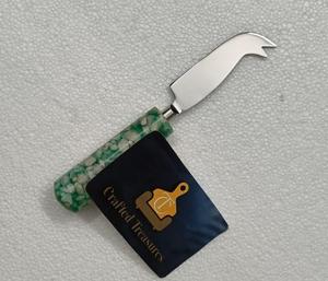 Direct factory Cheese Spreder Knife Epoxy Resin with embedded stone Design Handle Butter Knives Kitchenware Tool At Best Price - Product Image 5