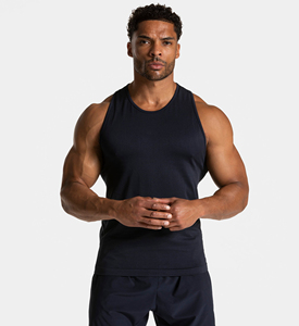 Custom Men's Performance Gym Tank Top Breathable Sweat Wicking Slim Fit Workout Vest with 3D Logo Athletic Training <b>Singlet</b> OEM - Product Image 1