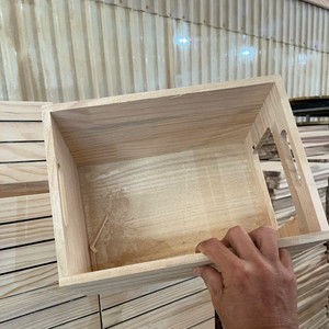 Handle Pallet Serving Tray <b>Crate</b> wooden <b>storage</b> basket Farmhouse <b>Storage</b> <b>Crate</b> Wooden Pallet Tray with Handles - Product Image 4