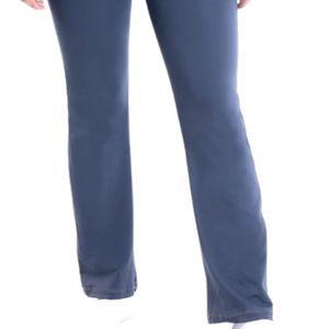 Pantalon évasé taille haute bleu acier pour femme, coupe slim extensible, style bootcut, longueur complète, décontracté, legging de yoga, mode - Product Image 3