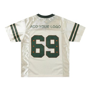 T-shirt de sport vintage oversize personnalisé en patchwork, coupe américaine, en maille, style streetwear, maillot de football 100% coton - Product Image 2