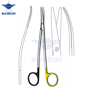 กรรไกรเมทเซนบาวม์ 18 ซม. / 7 นิ้ว ปลายทู่/ปลายโค้ง ใบมีดเดี่ยวแบบหยัก กรรไกรผ่าตัดซุปเปอร์คัท ทีซี สำหรับการตัดที่แม่นยำ - Product Image 2