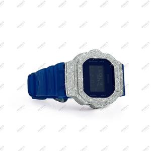 Montre à quartz de haute qualité avec diamants naturels sertis pour les soirées et les rappeurs - Product Image 2