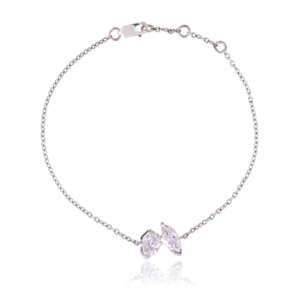 925 Sterling Silver Rhodium Plated Chain Bracelet with CVD Diamond Luxury Minimalist Jewelry for Women-Wedding Party <b>Gift</b> - Product Image 6