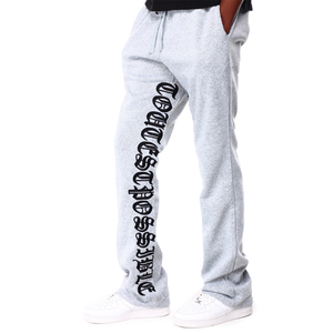 Pantalon de jogging décontracté pour homme, coupe évasée, avec patch brodé vintage vieilli personnalisé - Tissu épais respirant et écologique - Product Image 3