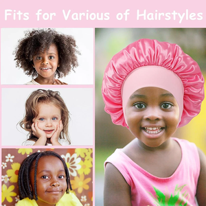 หมวกคลุมผมผ้าซาตินพิมพ์ลายสำหรับผู้ใหญ่และเด็ก 4 ชิ้น/ชุด เหมาะสำหรับทุกเพศทุกวัย ใช้ได้ทุกฤดู - Product Image 4