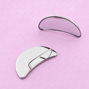 Portable Curved Half <b>Moon</b> Lash <b>Mirror</b> Stainless Steel Wide View Eyelash Extension Application Accessory - Product Image 1
