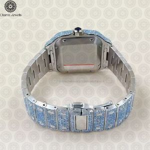 Montre de luxe Charm Jewells en acier inoxydable 40 mm, analogique, mécanique, lumineuse, avec bouton poussoir, fermoir caché, date automatique, étanche pour homme - Product Image 3