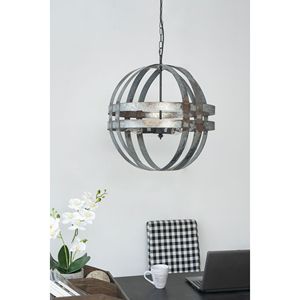 Lampada a sospensione zincata a 4 luci a catena regolabile per sala da pranzo da cucina ingresso ingresso-lampadina non inclusa - Product Image 3