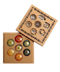 Vente en gros Cristal naturel à 7 chakras Forme ronde Guérison Reiki Ensembles Pierre à sculpter pour chakra et reiki avec boîte de KING GEMS - Product Image 3