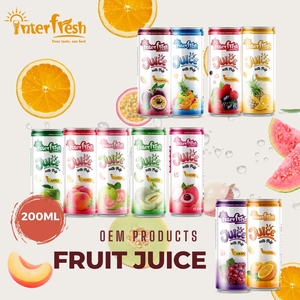 Interefresh OEM Etiqueta Privada 200ml jugo de fruta tropical enlatado jugo de uva fresca bebida plátano piña Halal mango pera - Product Image 4