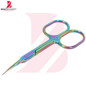 Ciseaux à cuticules en acier inoxydable, pointe pointue, élimination des peaux mortes, poignée ergonomique, outil de manucure et de pédicure - Product Image 2