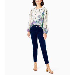 Pantalones Vaqueros de Mezclilla Transpirables para Mujer, Cintura Alta, Ajustados, de Alta Calidad, Personalizados, Lavados, OEM - Product Image 2