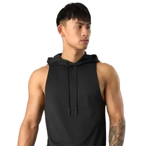 Men's Athletic Hooded Tank Top - Lightweight and Breathable, Ideal for Gym and Outdoor Workouts