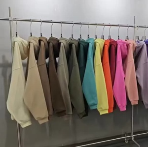 เสื้อฮู้ดโอเวอร์ไซส์ผู้ชาย สีพื้น ผ้าฝ้ายเฟรนช์เทอร์รี่ แขนยาว มีกระเป๋า สวมใส่สบายๆ สำหรับฤดูใบไม้ร่วง ปี 2027 - Product Image 6