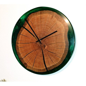 Horloge murale multicolores pour la maison, en résine époxy et bois, de qualité supérieure, design unique, horloge murale en bois, montre murale - Product Image 1