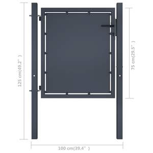 Puerta de Jardín de Acero Antracita de 39.4x29.5 Pulgadas - Product Image 4