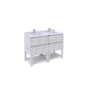 Meubles de salle de bain modernes vintage en bois massif (chêne/pin/acacia), résistants à l'eau, écologiques, prêts à assembler, pour chambre à coucher - Product Image 3