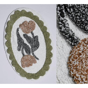 Tapis de bain modernes écologiques faits à la main, jacquard brodé, lavables, pour la maison et l'hôtel, tuftés, élégants, décoration de salle de bain - Product Image 4